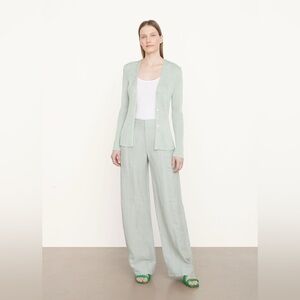 Vince Ribbed Button Front Cardigan Sz XL